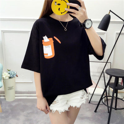 Harajuku Summer Womens T Shirts Cartoon Printed Short-Sleeved T-shirt Women Korean O Neck Casual Loose Tops
Harajuku Summer Womens T Shirts Cartoon Printed Short-Sleeved T-shirt Women Korean O Neck Casual Loose Tops