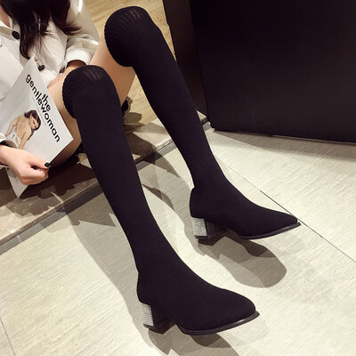 Retro Boots Children Autumn British Handsome Knights Boots Thick-heeled Water Drill Elastic Knitted Socks Shoes
Retro Boots Children Autumn British Handsome Knights Boots Thick-heeled Water Drill Elastic Knitted Socks Shoes