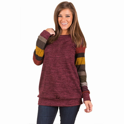 Multi-color stitching round collar long-sleeved pullover sports leisure straight sweatshirt
Multi-color stitching round collar long-sleeved pullover sports leisure straight sweatshirt