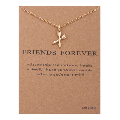 2017 New Fashion Golden Plated Arrows Cross Friends Forever Alloy Clavicle Short Necklace Pendants Women
2017 New Fashion Golden Plated Arrows Cross Friends Forever Alloy Clavicle Short Necklace Pendants Women