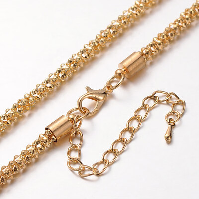 Iron Popcorn Chain Necklace Makings with Alloy Lobster Claw Clasps&Iron End Chains Light Gold 299"
Iron Popcorn Chain Necklace Makings with Alloy Lobster Claw Clasps&Iron End Chains Light Gold 299"