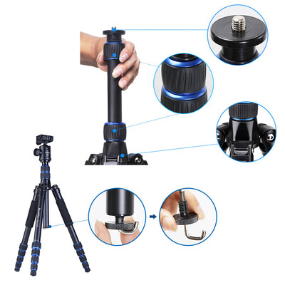 Foldable Portable Extendable Aluminium Alloy DSLR Camera Tripod Unipod Monopod for Canon Nikon Sony Olympus Pentax with Ball Head
Foldable Portable Extendable Aluminium Alloy DSLR Camera Tripod Unipod Monopod for Canon Nikon Sony Olympus Pentax with Ball Head