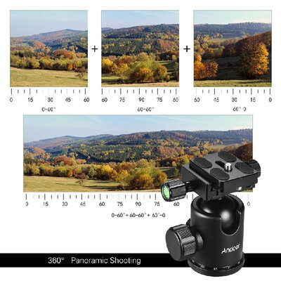 Andoer Handle Tripod Ball Head 360 Degree Rotating Panoramic Ballhead with 14inch Srew 38inch Screw Hole for DSLR Camera Max 1
Andoer Handle Tripod Ball Head 360 Degree Rotating Panoramic Ballhead with 14inch Srew 38inch Screw Hole for DSLR Camera Max 1