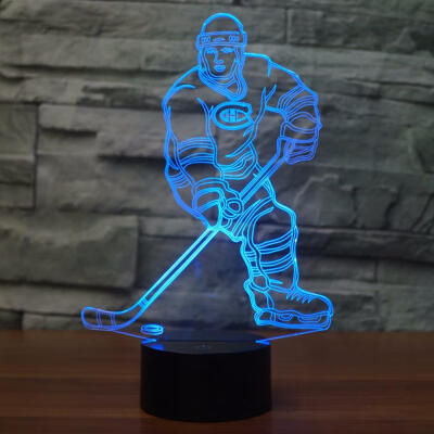 7 Colors Hockey Player 3d Illusion Lamp Decoration Light LED For Table Desk Night Lights With USB Cable
7 Colors Hockey Player 3d Illusion Lamp Decoration Light LED For Table Desk Night Lights With USB Cable