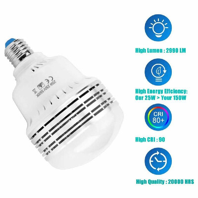 45W 230V LED Light Bulb E26E27 Photography Daylight Lamp Bulbs 5500K Energy-saving for Photography Studio Home Warehouse Office H
45W 230V LED Light Bulb E26E27 Photography Daylight Lamp Bulbs 5500K Energy-saving for Photography Studio Home Warehouse Office H