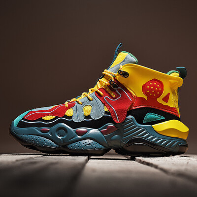 High quality old shoes high tide mens shoes color matching running shoes high sneakers
High quality old shoes high tide mens shoes color matching running shoes high sneakers