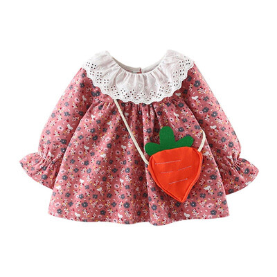 Baby Girl Dress Autumn Toddler Floral Pattern Clothes Long Sleeve Cotton Dresses Outfits with Bag
Baby Girl Dress Autumn Toddler Floral Pattern Clothes Long Sleeve Cotton Dresses Outfits with Bag