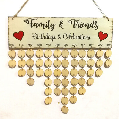 Gobestart Wood Birthday Reminder Board Birch Ply Plaque Sign Family &Friends DIY Calendar
Gobestart Wood Birthday Reminder Board Birch Ply Plaque Sign Family &Friends DIY Calendar