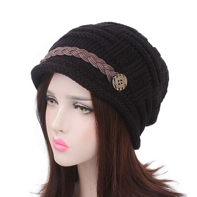 Women Winter Knitted Braided Beanie Hats Cabled Checker Pattern Hat Beret Slouchy Button Leather Belt Cap
Women Winter Knitted Braided Beanie Hats Cabled Checker Pattern Hat Beret Slouchy Button Leather Belt Cap