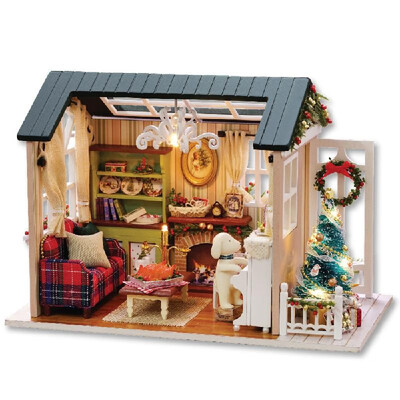 DIY Christmas Miniature Dollhouse Kit Realistic Mini 3D Wooden House Room Craft with Furniture LED Lights Childrens Day Birthday
DIY Christmas Miniature Dollhouse Kit Realistic Mini 3D Wooden House Room Craft with Furniture LED Lights Childrens Day Birthday