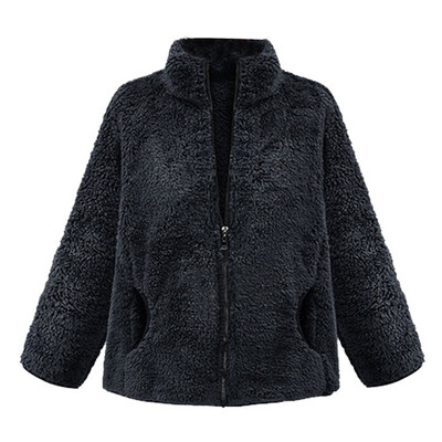 Toponeto Womens Plus SIze Fashion Lapel Solid Color Loose Plush Zip Pocket Jacket Coat
Toponeto Womens Plus SIze Fashion Lapel Solid Color Loose Plush Zip Pocket Jacket Coat