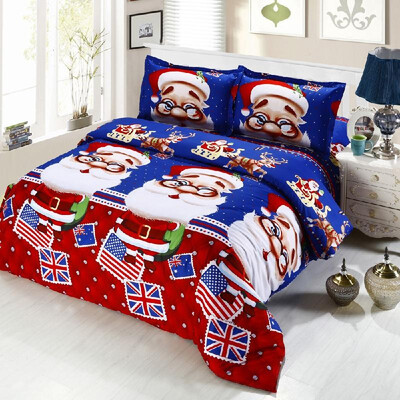 4pcs Polyester Fiber 3D Printed Cartoon Merry Christmas Gift Santa Claus Deep Pocket Bedding Set Bedclothes Cover Bed Sheet 2 Pill
4pcs Polyester Fiber 3D Printed Cartoon Merry Christmas Gift Santa Claus Deep Pocket Bedding Set Bedclothes Cover Bed Sheet 2 Pill