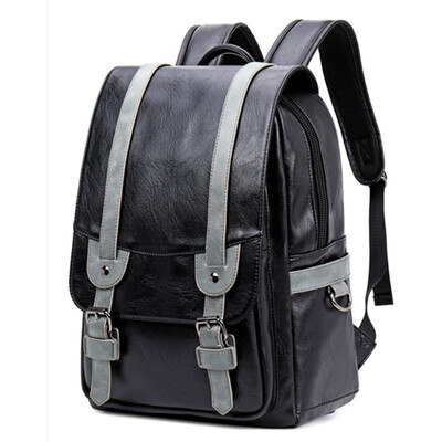 College Middle school student schoolbag stitching contrast color pu waterproof male retro backpack men PC bags travel laptop bag
College Middle school student schoolbag stitching contrast color pu waterproof male retro backpack men PC bags travel laptop bag