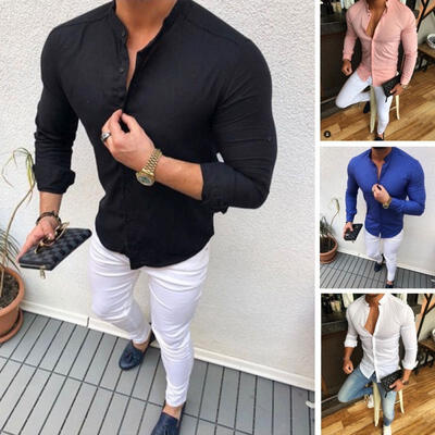Fashion New Shirts Men Summer Long Sleeved Blouse Business Tops Slim Shirt M-XXL
Fashion New Shirts Men Summer Long Sleeved Blouse Business Tops Slim Shirt M-XXL