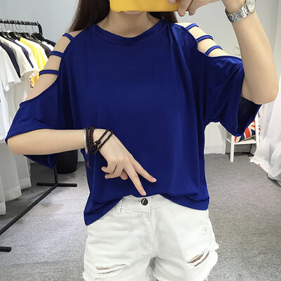 Womens O-Neck Hollow Out Cold Shoulder Half Sleeve T-Shirt Solid Harajuku Style Cotton Blend Tops
Womens O-Neck Hollow Out Cold Shoulder Half Sleeve T-Shirt Solid Harajuku Style Cotton Blend Tops