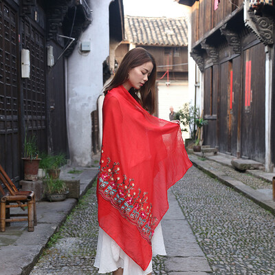 Korean version of cotton&linen women spring&summer wild art long air conditioning large shawl scarf dual-use embroidery ethnic wind scarf
Korean version of cotton&linen women spring&summer wild art long air conditioning large shawl scarf dual-use embroidery ethnic wind scarf