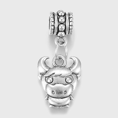 Alloy European Dangle Beads Large Hole Pendants Cow Antique Silver 28mm Hole 4mm Pendant 15x12x3mm
Alloy European Dangle Beads Large Hole Pendants Cow Antique Silver 28mm Hole 4mm Pendant 15x12x3mm