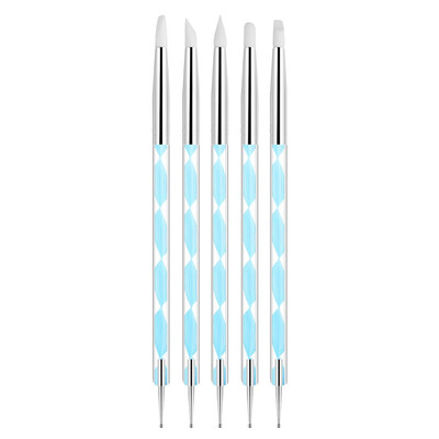 Toponeto Nail Set Pen 5Pcs Spiral Silicone Pen Point Drill Pen Double Head Nail Pen
Toponeto Nail Set Pen 5Pcs Spiral Silicone Pen Point Drill Pen Double Head Nail Pen