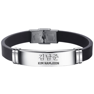 BTS EXO GOT7 Black Pink Seventeen Twice Stainless Steel Sports Bracelet Combination Logo Adjustable Bracelet
BTS EXO GOT7 Black Pink Seventeen Twice Stainless Steel Sports Bracelet Combination Logo Adjustable Bracelet