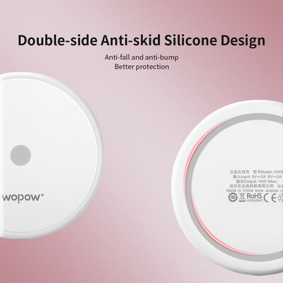 WOPOW Wireless Charger Double Quick Charge iPhone Samsung Mobile Phone Quick Charge Desktop Wireless Charger White HW08
WOPOW Wireless Charger Double Quick Charge iPhone Samsung Mobile Phone Quick Charge Desktop Wireless Charger White HW08