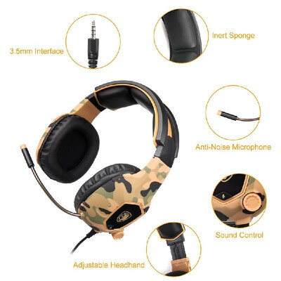 SADES 35mm Wired Gaming Headphones Over Ear Game Headset with Microphone Volume Control for PC Laptop Smart Phone
SADES 35mm Wired Gaming Headphones Over Ear Game Headset with Microphone Volume Control for PC Laptop Smart Phone