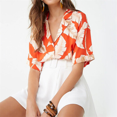 Women Summer Short Sleeve Turn Down Collar Chiffon Blouse Shirt Plus Size Blouse Print Office Shirt Casual Tops Blusas
Women Summer Short Sleeve Turn Down Collar Chiffon Blouse Shirt Plus Size Blouse Print Office Shirt Casual Tops Blusas