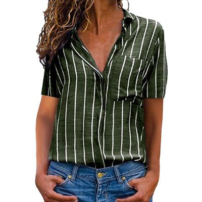 Roseonmyhand Women V-neck Shirt Casual Short Sleeve T Shirt Ladies Printed Striped Blouse
Roseonmyhand Women V-neck Shirt Casual Short Sleeve T Shirt Ladies Printed Striped Blouse