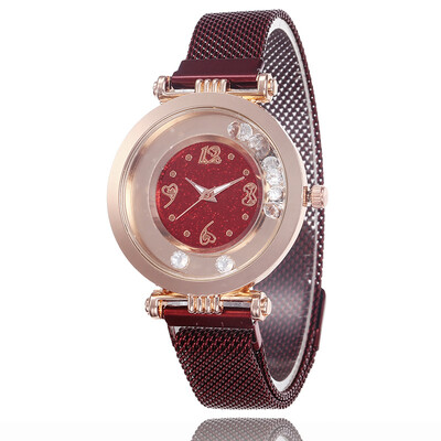 Iron magnet watch strap creative heart-shaped digital watch simple diamond star lady watch
Iron magnet watch strap creative heart-shaped digital watch simple diamond star lady watch