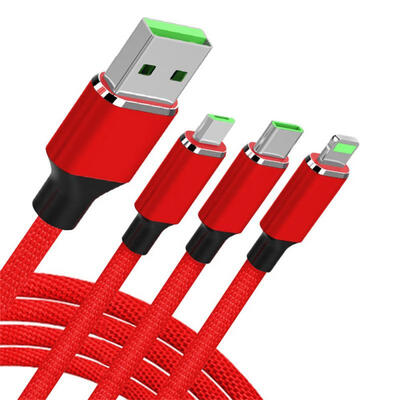 3-in-1 Braided Charging Cord Lightning Type-C Micro USB Charger And Syncing Cable-12m
3-in-1 Braided Charging Cord Lightning Type-C Micro USB Charger And Syncing Cable-12m