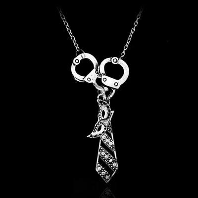 Darker Freed Christian Charm Necklace Handcuffs Masquerade Mask Necktie Chain Pendant Necklace
Darker Freed Christian Charm Necklace Handcuffs Masquerade Mask Necktie Chain Pendant Necklace