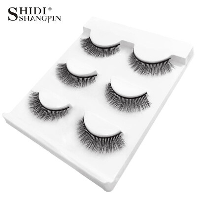 SHIDISHANGPIN False Eyelashes 3 Pairs Pure Handmade Natural 3D Mink False Lashes Cruelty-free Reusable Makeup Eyelashes
SHIDISHANGPIN False Eyelashes 3 Pairs Pure Handmade Natural 3D Mink False Lashes Cruelty-free Reusable Makeup Eyelashes