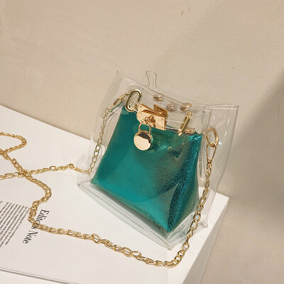 Transparent bag 2019 summer new bucket bag chic jelly chain bag single shoulder small bag oblique satchel bag
Transparent bag 2019 summer new bucket bag chic jelly chain bag single shoulder small bag oblique satchel bag