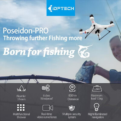 IDEAFLY Poseidon Pro waterproof Fishing Drone with Camera 1080P GPS Positioning 850m 5G WiFi Transmission 15kg Load Throw Bait Fi
IDEAFLY Poseidon Pro waterproof Fishing Drone with Camera 1080P GPS Positioning 850m 5G WiFi Transmission 15kg Load Throw Bait Fi