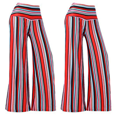 Tailored Women Sexy Wide Leg Pants Striped Printed Elastic Waistband Mid-waist Wide Pants
Tailored Women Sexy Wide Leg Pants Striped Printed Elastic Waistband Mid-waist Wide Pants
