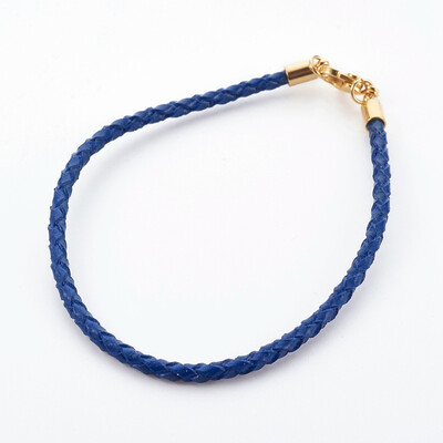 Braided Leather Cord Bracelet Making with 304 Stainless Steel Lobster Claw Clasps Golden RoyalBlue 8-38"214cm 3mm
Braided Leather Cord Bracelet Making with 304 Stainless Steel Lobster Claw Clasps Golden RoyalBlue 8-38"214cm 3mm