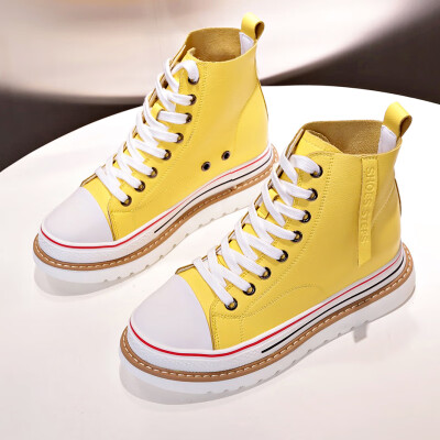 Small white shoes women 2019 summer new high-top thick bottom net red inside the Korean version of breathable Joker student board
Small white shoes women 2019 summer new high-top thick bottom net red inside the Korean version of breathable Joker student board