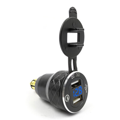 Aluminum Alloy Quick Charge 30 Dual USB charger for BMW Motorcycle Triumph Tiger Ducati Voltmeter QC30 DIN Hella Socket to USB
Aluminum Alloy Quick Charge 30 Dual USB charger for BMW Motorcycle Triumph Tiger Ducati Voltmeter QC30 DIN Hella Socket to USB