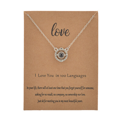 With Card Round 100 Language I love You Necklace For Women Wedding Letter Necklace Jewelry Drop Shipping
With Card Round 100 Language I love You Necklace For Women Wedding Letter Necklace Jewelry Drop Shipping