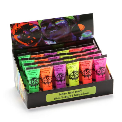 24 Tubes 10ml034oz Art Body Paint Glow in Dark or UV Light Face & Body Paint with 6 Colors Glow Blacklight Neon Fluorescent for
24 Tubes 10ml034oz Art Body Paint Glow in Dark or UV Light Face & Body Paint with 6 Colors Glow Blacklight Neon Fluorescent for