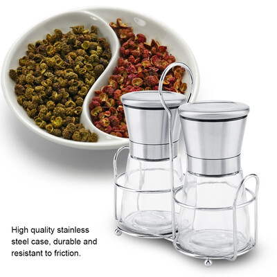 Greensen 2PCSSet Stainless Steel Manual Pepper Spice Salt Grinder Grinding Machine Comes with Shelf
Greensen 2PCSSet Stainless Steel Manual Pepper Spice Salt Grinder Grinding Machine Comes with Shelf