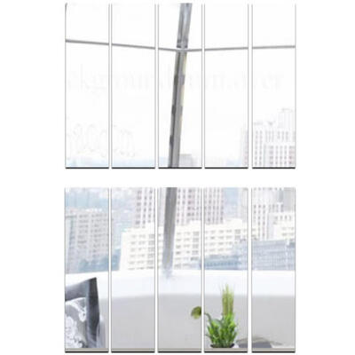 Greensen 10Pcs Acrylic Mirror Wall Stickers TV Backdrop Bedroom Hotel Wall Decoration Strips
Greensen 10Pcs Acrylic Mirror Wall Stickers TV Backdrop Bedroom Hotel Wall Decoration Strips