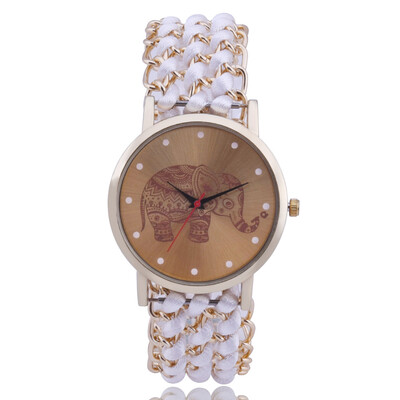 Explosion models woven stretch rope ladies elephant watch simple scale student quartz watch
Explosion models woven stretch rope ladies elephant watch simple scale student quartz watch