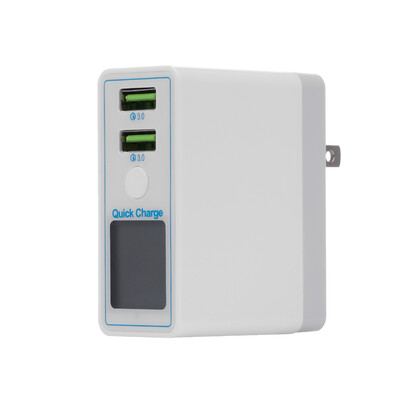 Quick Charge 2 Ports USB Mobile Phone Charger Head Digital Display Intelligent Universal Double Holes QC30 Quick Charge UK Plug
Quick Charge 2 Ports USB Mobile Phone Charger Head Digital Display Intelligent Universal Double Holes QC30 Quick Charge UK Plug