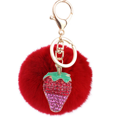 Plush 8CM Rex Rabbit Hair Ball Strawberry Keychain Lovers Key Chain Mobile Phone Bags Hanging Wholesale
Plush 8CM Rex Rabbit Hair Ball Strawberry Keychain Lovers Key Chain Mobile Phone Bags Hanging Wholesale