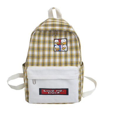 Chic schoolbag girl Korean ins Literature & Art Xiao Qingxin Chequered Backpack College Wind Campus student Canvas Shoulder Bag
Chic schoolbag girl Korean ins Literature & Art Xiao Qingxin Chequered Backpack College Wind Campus student Canvas Shoulder Bag