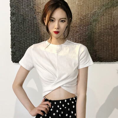 Women Casual O Neck Short Sleeve T-Shirt Summer Solid Crisscross T Shirt Top Solid Harajuku Cute Slim Basic Lady Tee T Shirts
Women Casual O Neck Short Sleeve T-Shirt Summer Solid Crisscross T Shirt Top Solid Harajuku Cute Slim Basic Lady Tee T Shirts