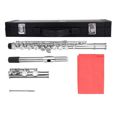 16 Holes C Key Flute Nickel Plating Flutes for Beginner Band Performance Grading Test Woodwind Instrument
16 Holes C Key Flute Nickel Plating Flutes for Beginner Band Performance Grading Test Woodwind Instrument
