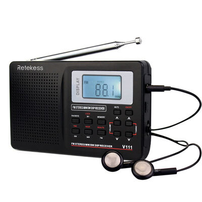 Retekess V-111 MWFMSW Stereo Radio Portable Full Band FM Radio With LED Backlit Rechargeable Personal Pocket Radio Players
Retekess V-111 MWFMSW Stereo Radio Portable Full Band FM Radio With LED Backlit Rechargeable Personal Pocket Radio Players