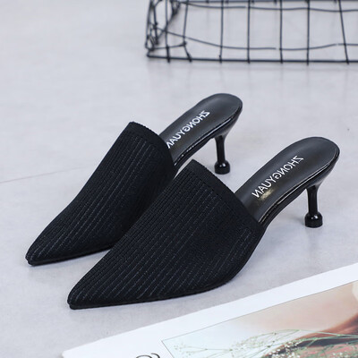 Sandals&slippers women wear 2019 summer knitted bag head half slippers with pointed thin heels&lazy high heels
Sandals&slippers women wear 2019 summer knitted bag head half slippers with pointed thin heels&lazy high heels