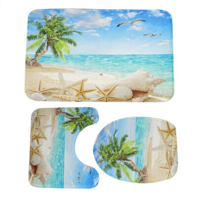 Greensen 3pcsSet Coconut Tree Shower Curtain Pedestal Rug Lid Toilet Cover Mat Non-Slip Bath Mat
Greensen 3pcsSet Coconut Tree Shower Curtain Pedestal Rug Lid Toilet Cover Mat Non-Slip Bath Mat